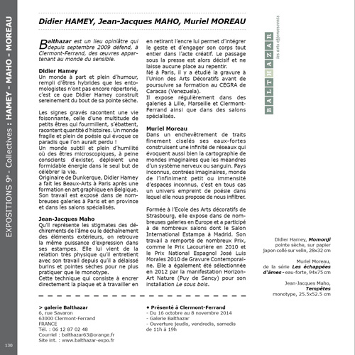 9e Triennale Mondiale de l'Estampe - du 11 octobre au 9 novembre 2014 - Chamalières (63400)