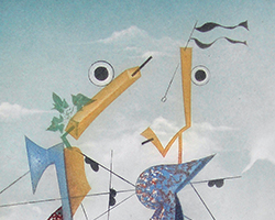 Josef WERNER - Die Frohsinnigen (détail), eau-forte, 30x20.5 cm, 78/150